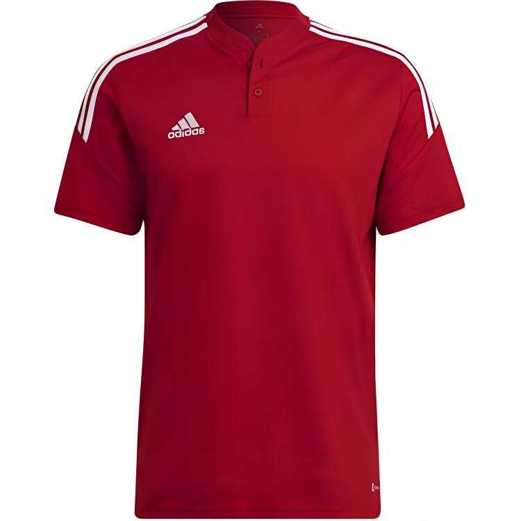Adidas Adidas Polo Shirts Men's Red Polo Collar Moderate Straight Fit