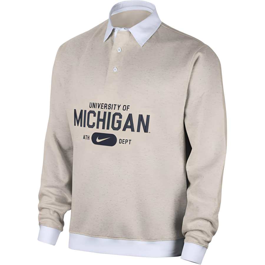 Nike Nike Michigan Club Fleece Men's Nike College Long-Sleeve Polo