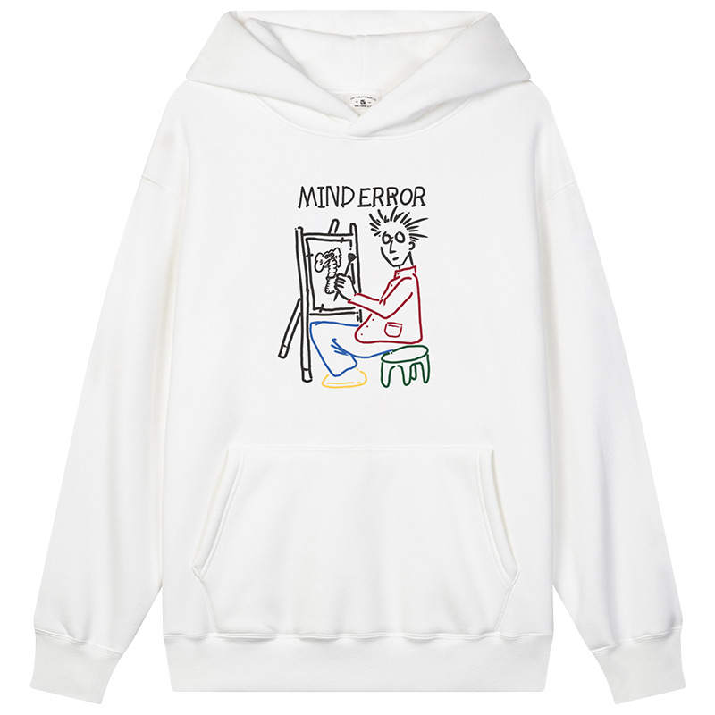 MIND ERROR MIND ERROR Sweatshirts Unisex Hooded Thickened Heavyweight