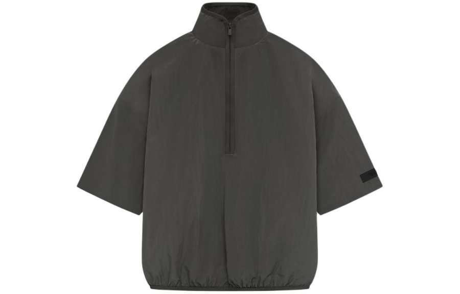 Fear Of God Essentials SS24 Halfzip Mockneck Shirt Men's Ink Black/INK