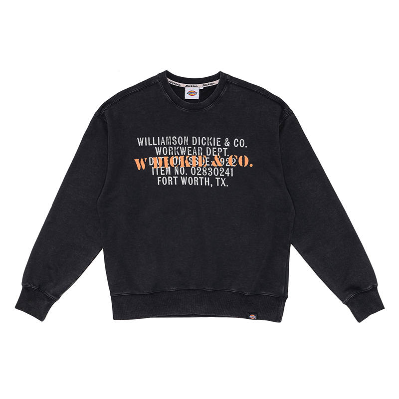 Dickies Dickies Sweatshirt, Black DK0A87FTBLK Unisex