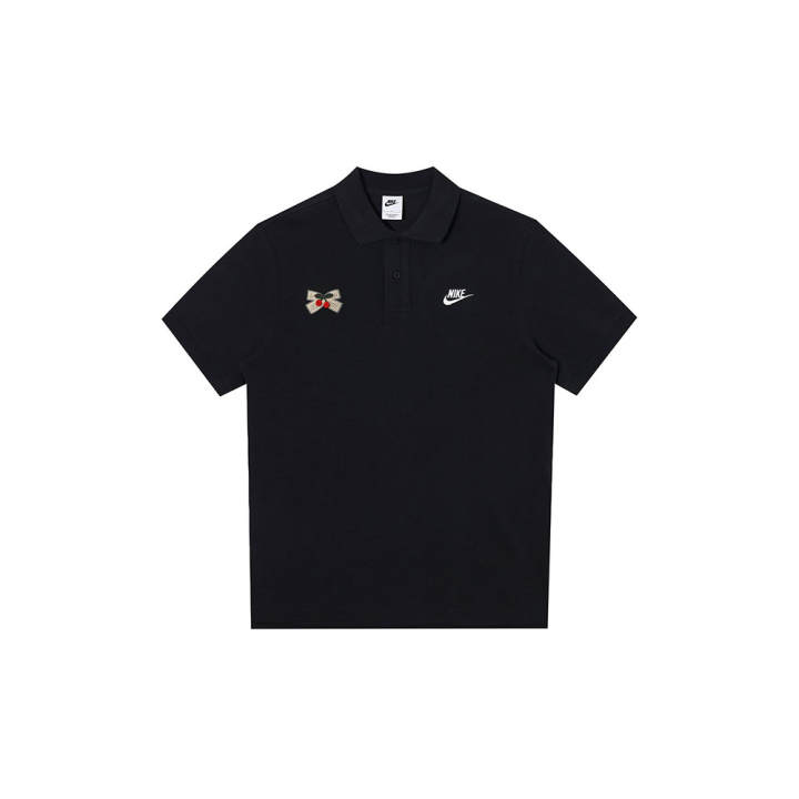 Nike Nike Polo Shirts Unisex Black Polo Collar Moderate Straight Fit