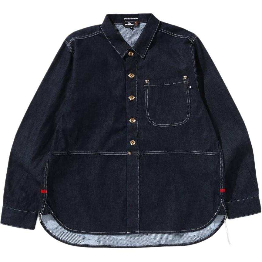 A BATHING APE Bape Denim Pocket L/S Shirt