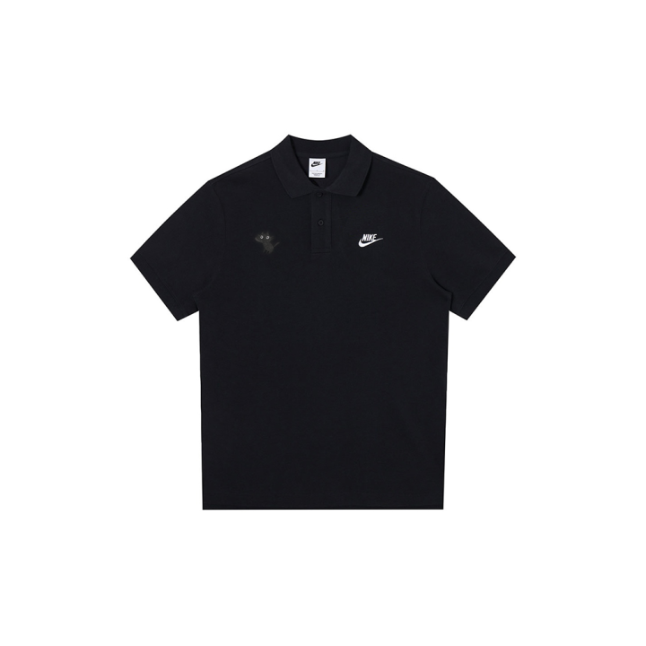 Nike Nike Polo Shirts Unisex Black Polo Collar Moderate Straight Fit