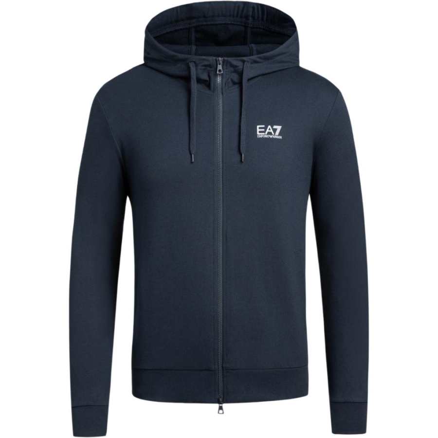 Emporio Armani logo-print zip-up hoodie