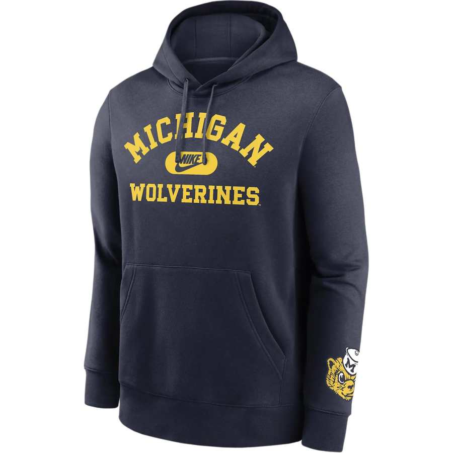 Nike Nike Michigan Wolverines Legacy Club Foundational Men's Nike College Pullover Hoodie