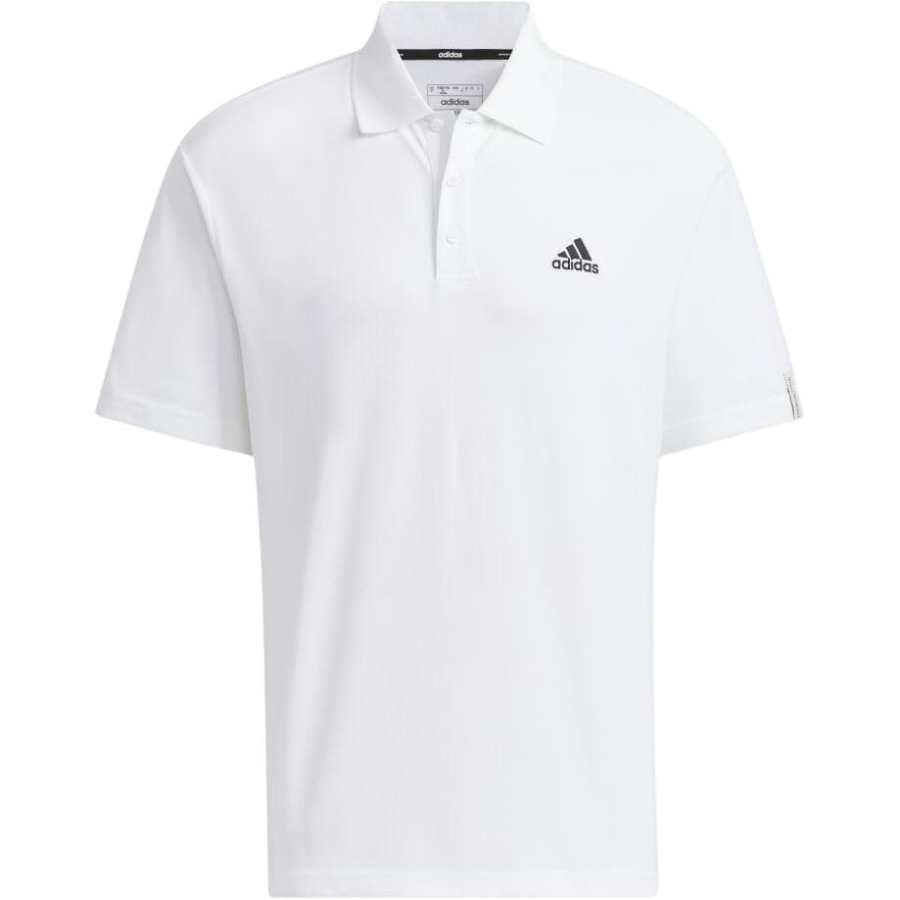 Adidas Adidas Polo Shirts Men's White Polo Collar Moderate Straight Fit