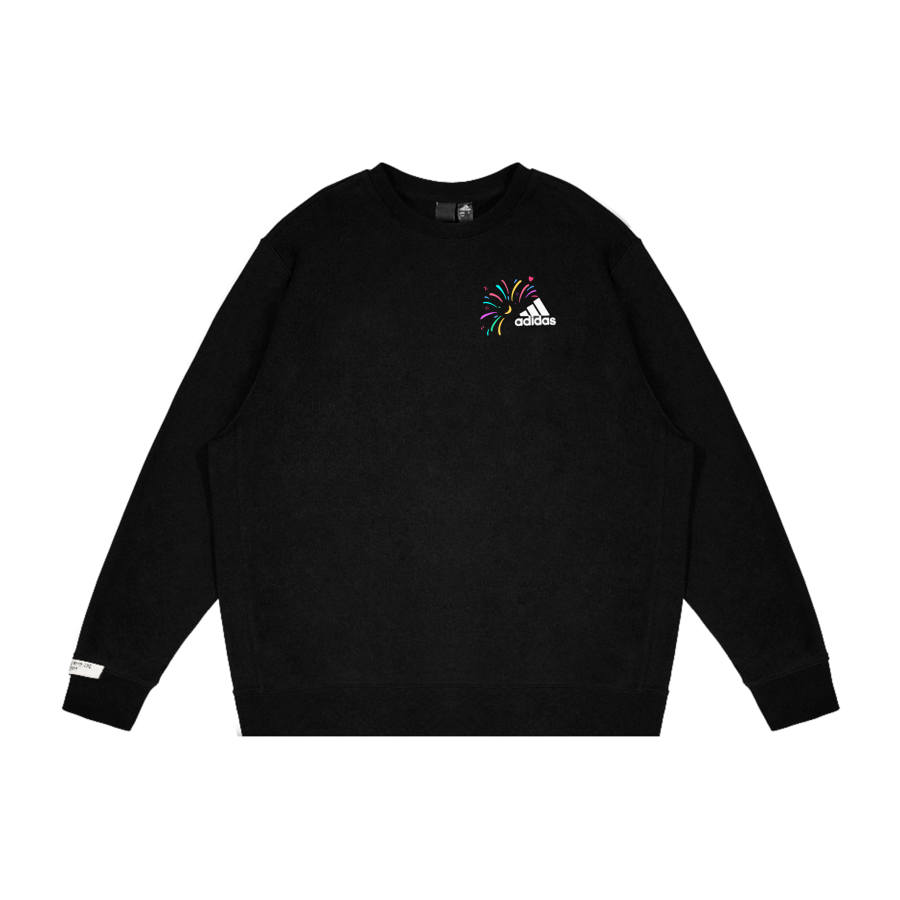 Adidas Adidas Sweatshirts Unisex Black Crew Neck Moderate Regular