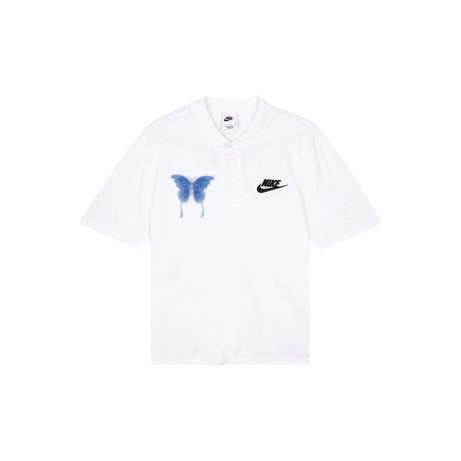 Nike Nike Polo Shirts Men's White Polo Collar Moderate Straight Fit