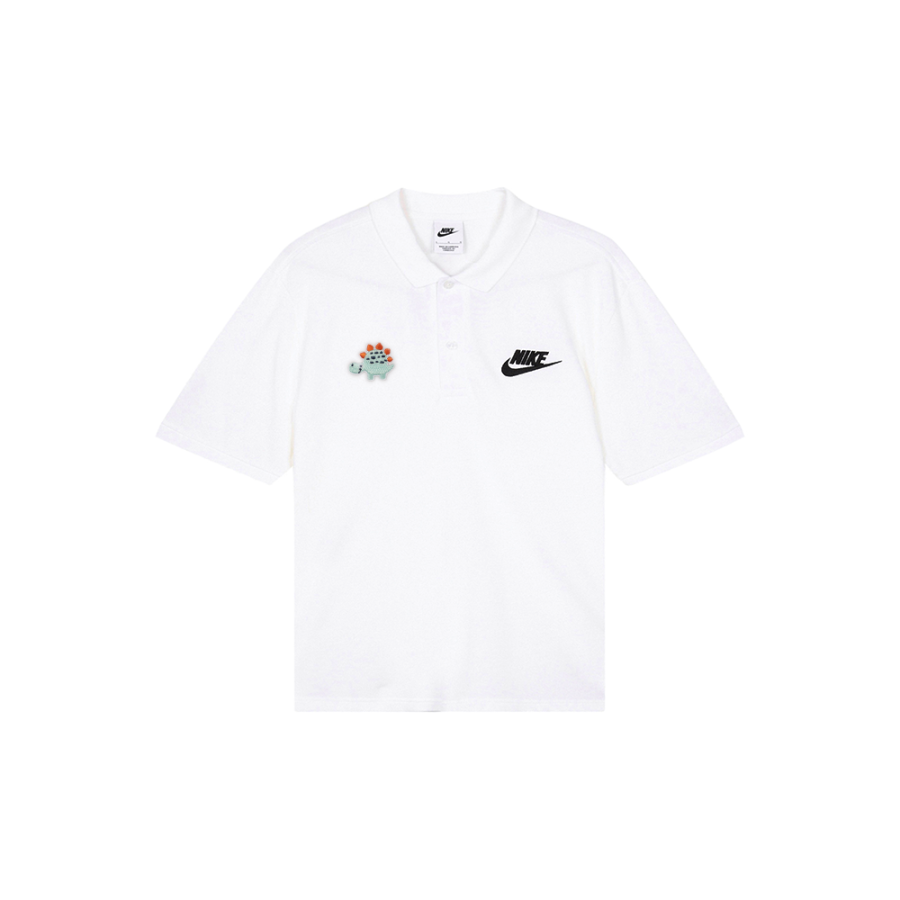 Nike Nike Polo Shirts Men's White Polo Collar Moderate Straight Fit