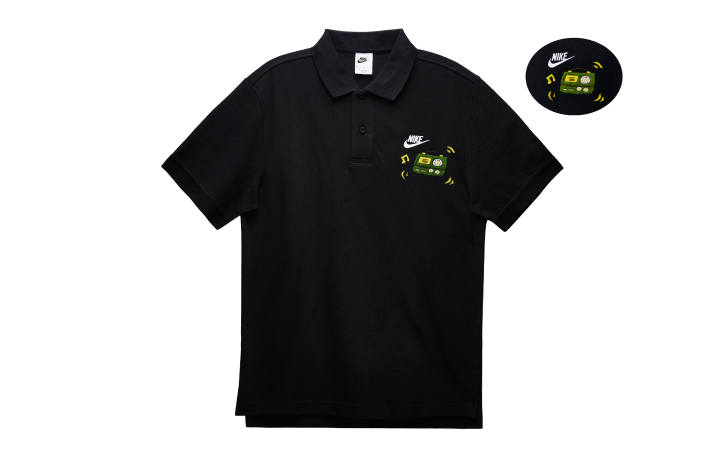 Nike Nike Polo Shirts Men's Black Polo Collar Moderate Straight Fit