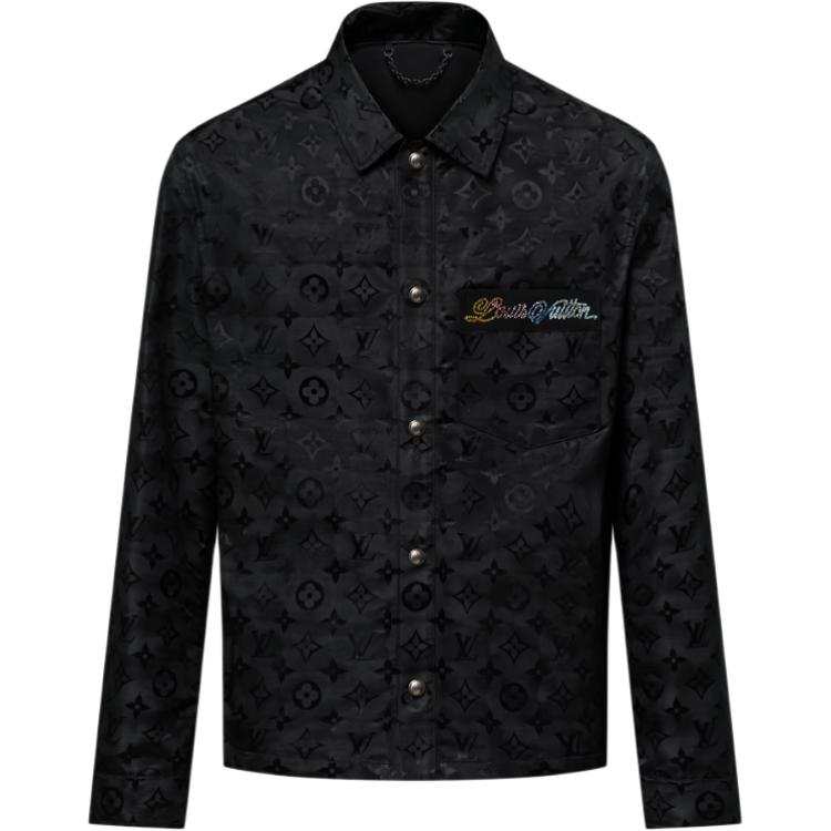 LOUIS VUITTON LOUIS VUITTON Monogram Moire Jacquard Silk Overshirt