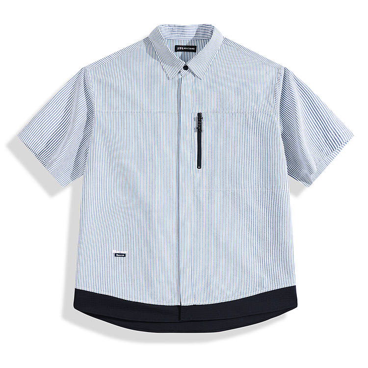 PEACEBIRD MEN Shirts Men's Lapel Moderate Mock Two Piece