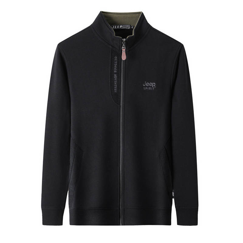 JEEP SPIRIT Sweatshirts Unisex Stand Collar Moderate Cardigan