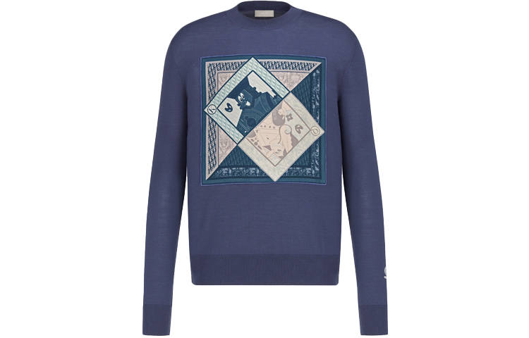 DIOR DIOR x Kenny Scharf Sweater Men's Blue