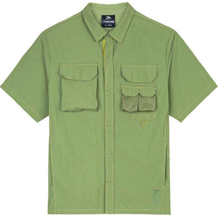 Anta x National Geographic Outdoor Collection Shirt Men's Snail Turquoise Green