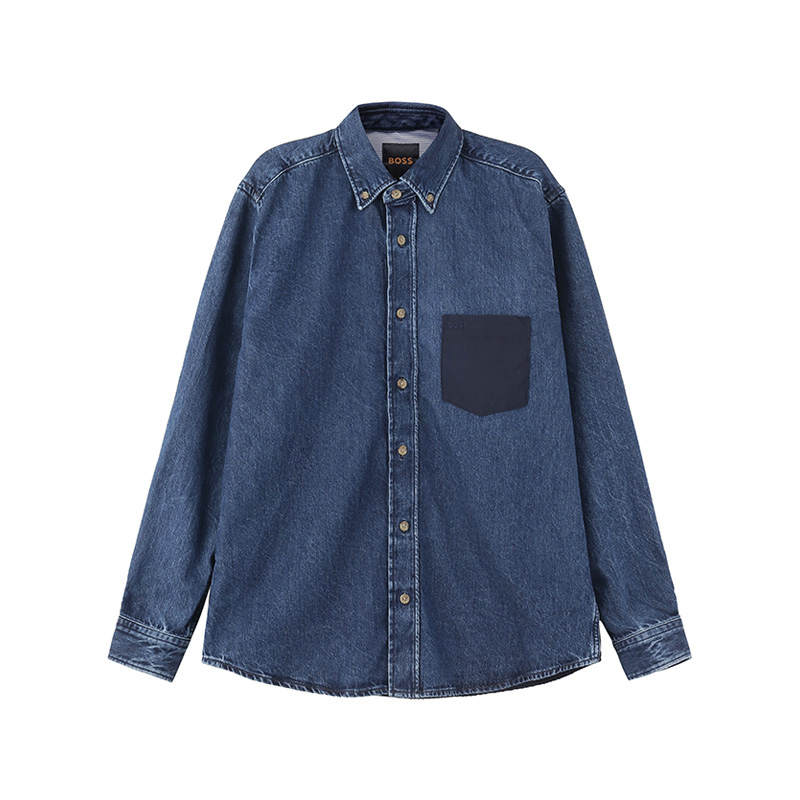 HUGO BOSS Shirt Men's Denim Blue