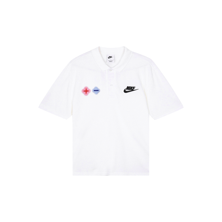Nike Nike Polo Shirts Men's White Polo Collar Moderate Straight Fit