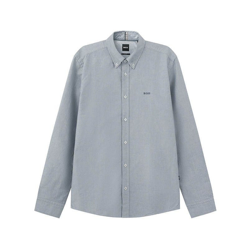 HUGO BOSS SS25 Shirt Slim Fit Men's Gray Blue
