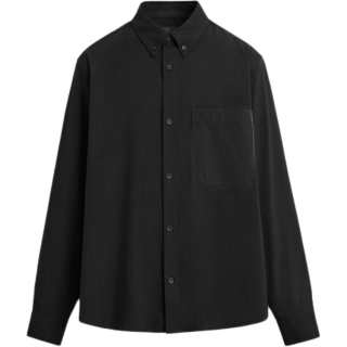ZARA Shirts Men's Black Lapel Moderate