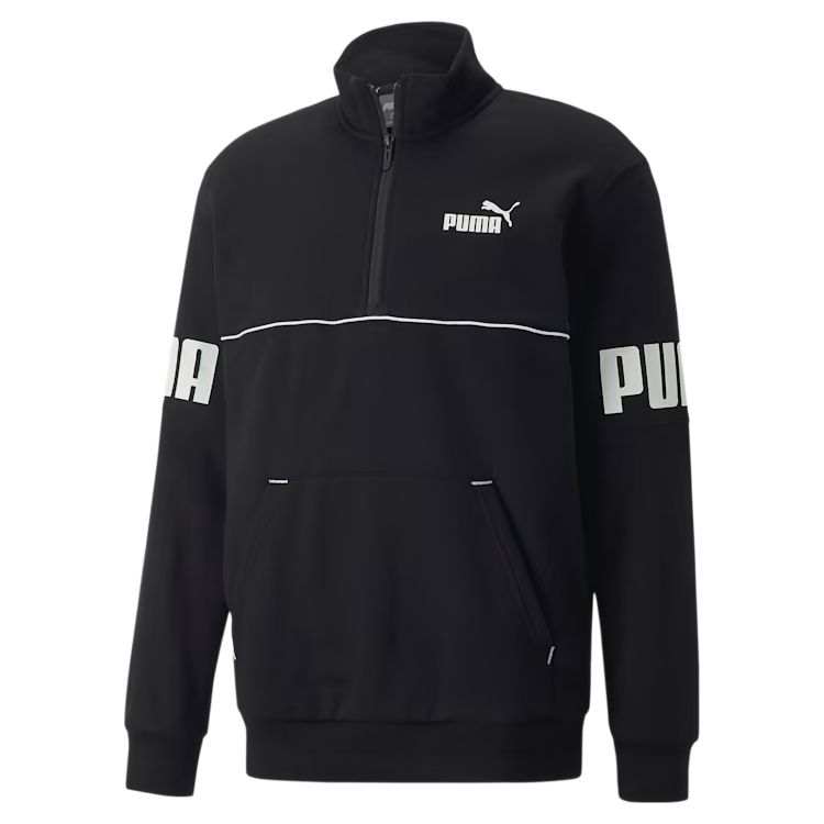 PUMA Sweatshirts Men's Black Half Open Collar Moderate Other