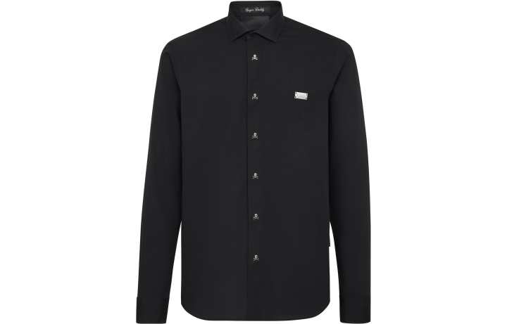 PHILIPP PLEIN 【Previous Season】chest logo-plaque detail shirt