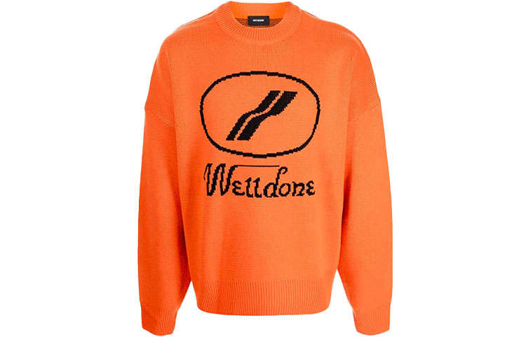 WE11DONE WE11DONE Sweaters Unisex Orange Crew Neck Moderate Other