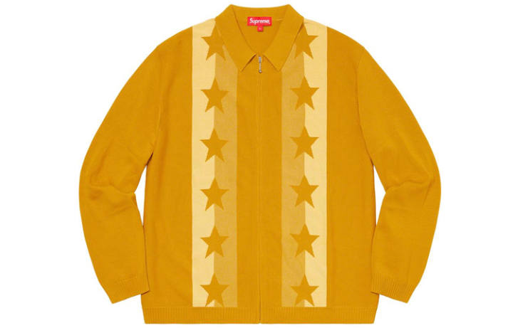 Supreme Supreme Stars Zip Up Sweater Polo
