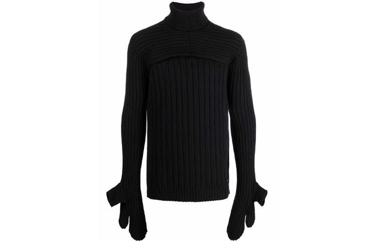 FENDI Turtleneck Rib Knit Sweater