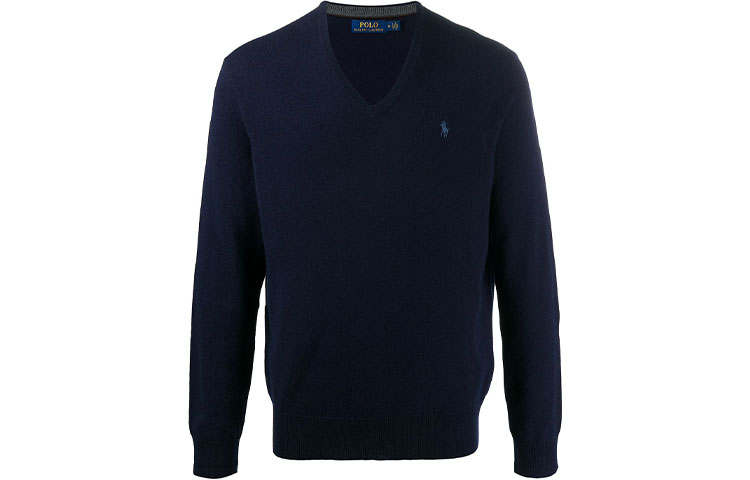 Polo Ralph Lauren V Neck Logo Embroidered Pullover