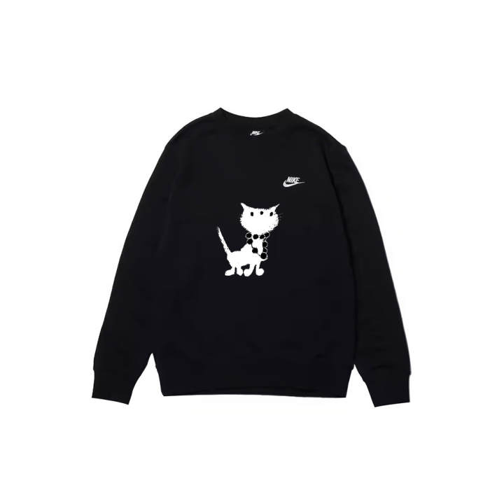 Nike Nike Sweatshirts Men's Black Crew Neck Moderate Regular