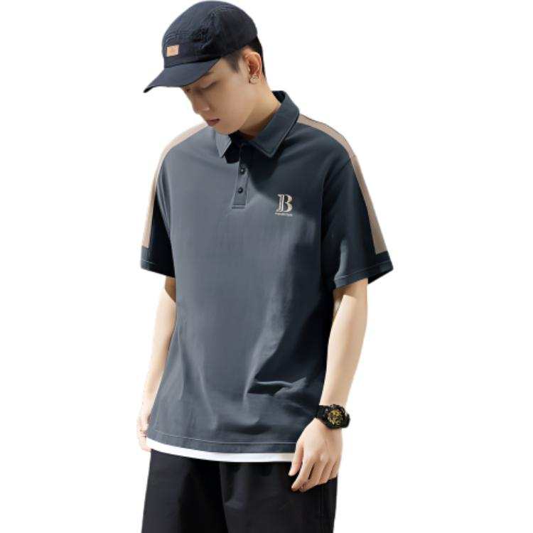 Tonlion Polo Shirt Men's Blue Gray