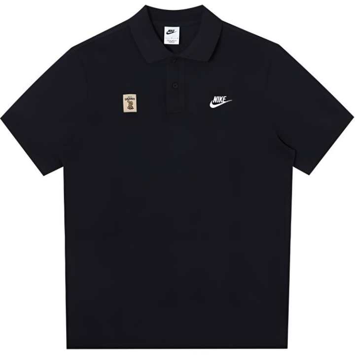 Nike Nike Polo Shirts Unisex Black Polo Collar Moderate Straight Fit