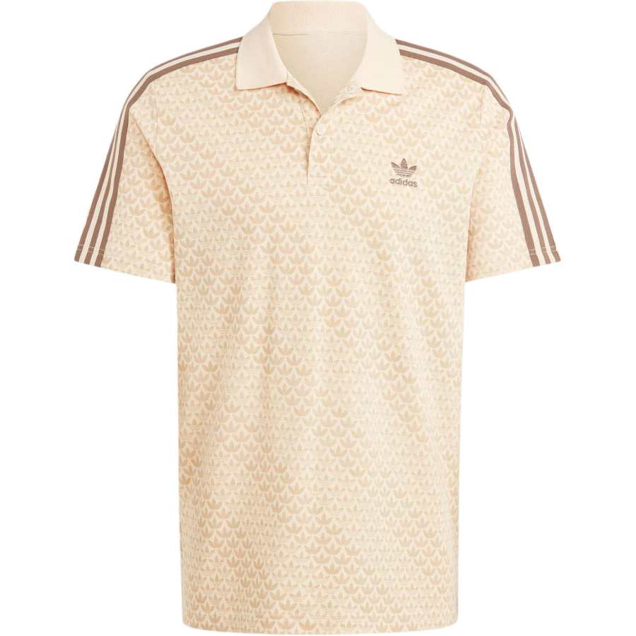 adidas originals Men's Classic Mono Polo Shirt Beige