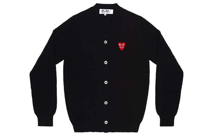 CDG Play CDG Play Sweaters Men's Black V Neck Moderate