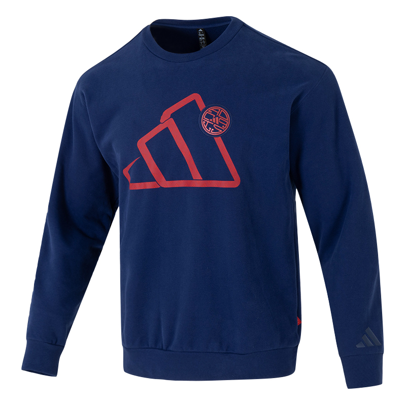 Adidas Adidas Sweatshirts Men's Blue Crew Neck Moderate