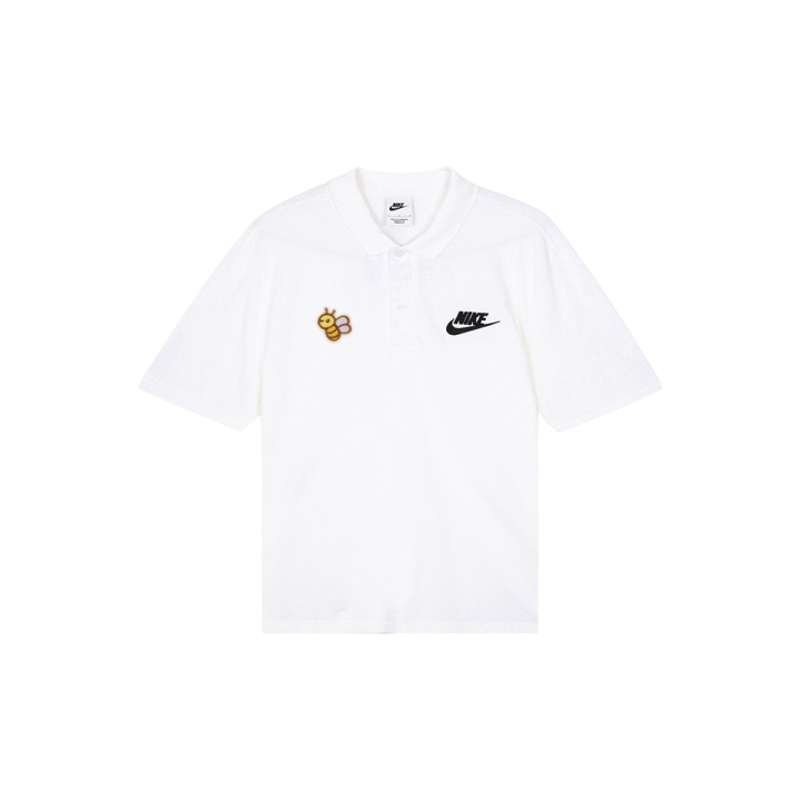 Nike Nike Polo Shirts Men's White Lapel Moderate Straight Fit