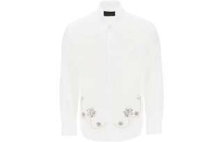 SIMONE ROCHA Shirts Men's White Lapel Moderate Other