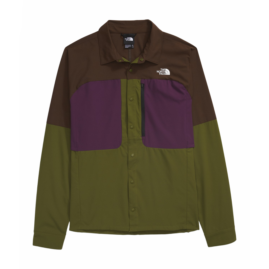 THE NORTH FACE First Trail UPF Shirt Unisex Forest Olive/Small Coffee Brown/Blackcurrant Purple