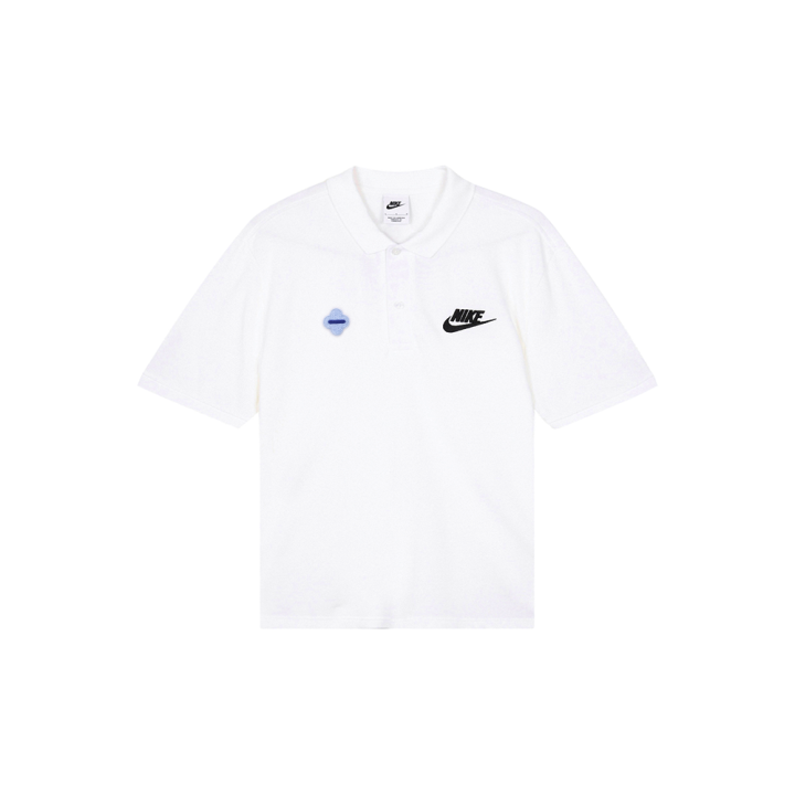 Nike Nike Polo Shirts Men's White Polo Collar Moderate Straight Fit