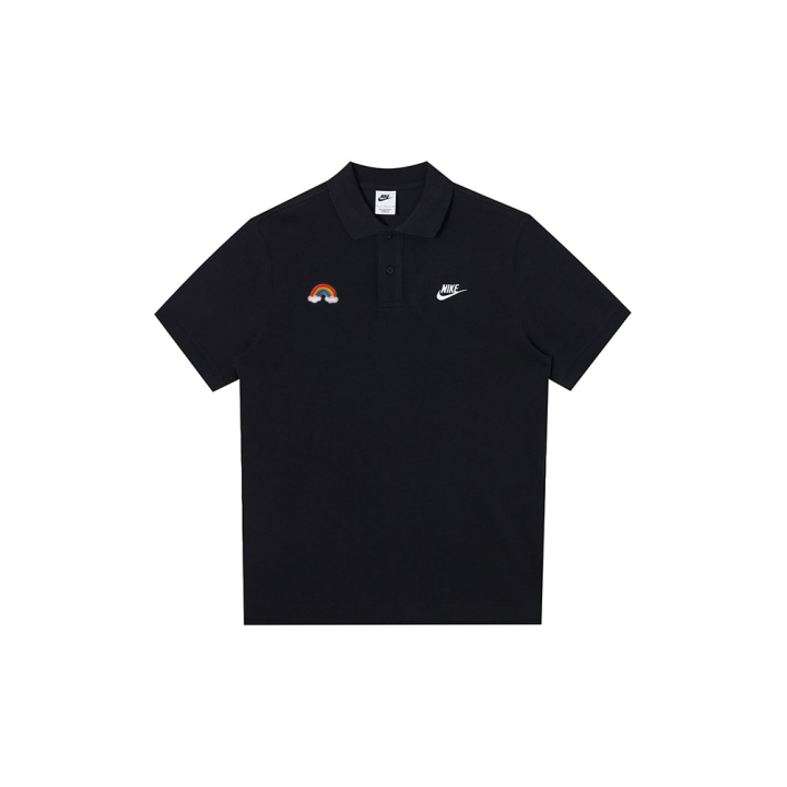 Nike Nike Polo Shirts Unisex Black Polo Collar Moderate Straight Fit