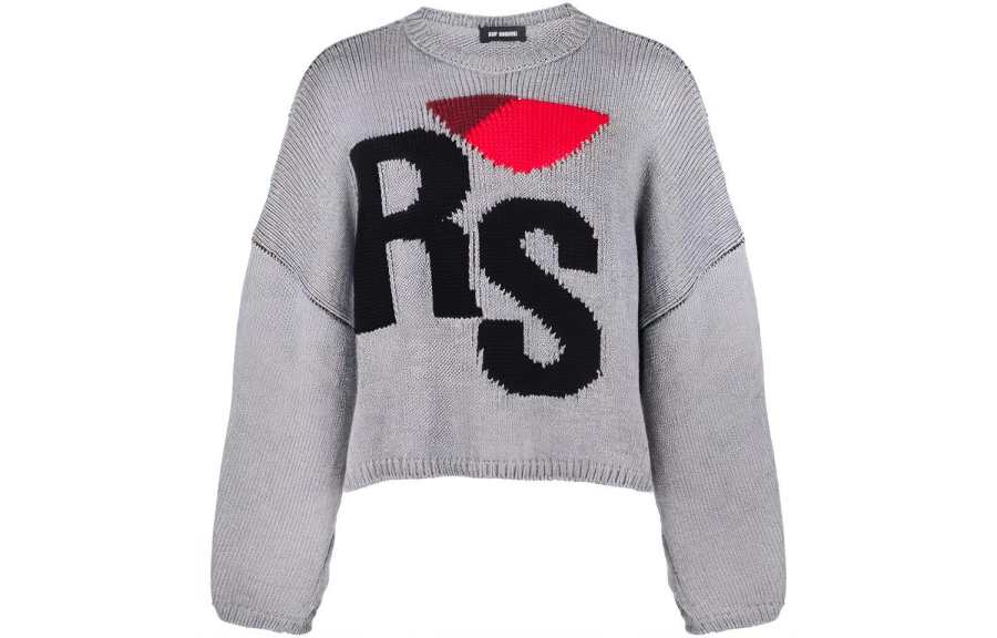 RAF SIMONS Sweaters Men's Gray Crew Neck Moderate Other