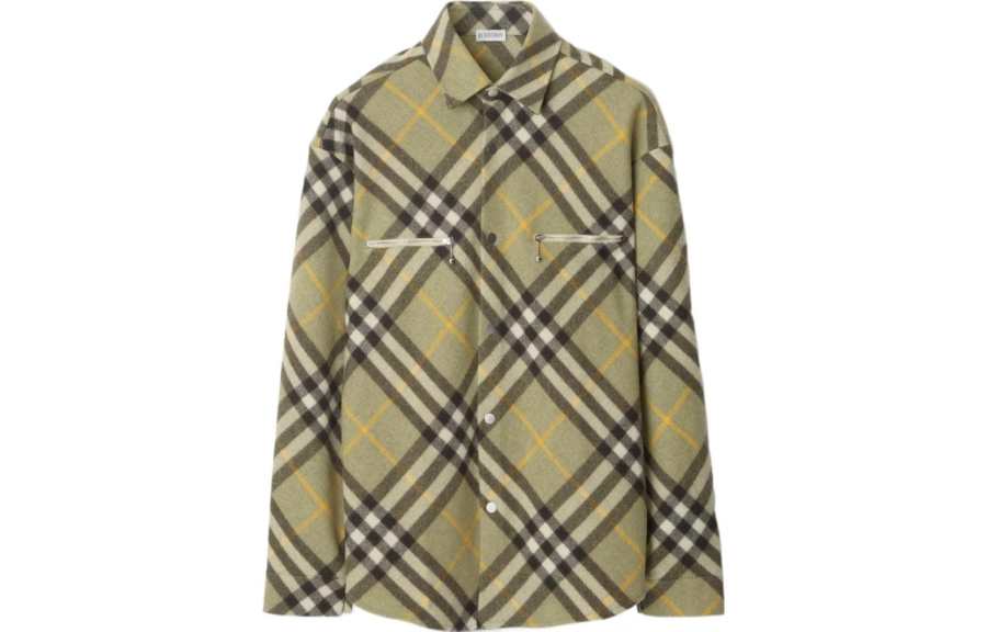 Burberry 【Previous Season】checked wool-blend shirt jacket