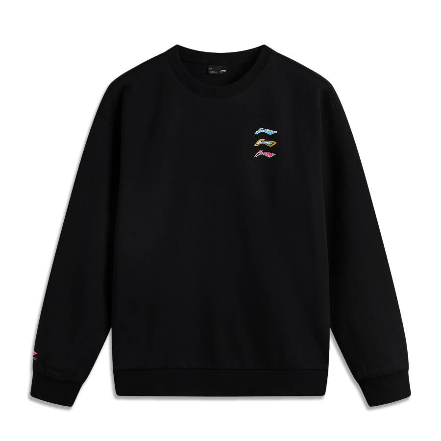 Li-Ning Li Ning Sports Life Collection Far Infrared Thermal Anti Static Antibacterial Pullover Fleece Lined Loose Fit Thermal