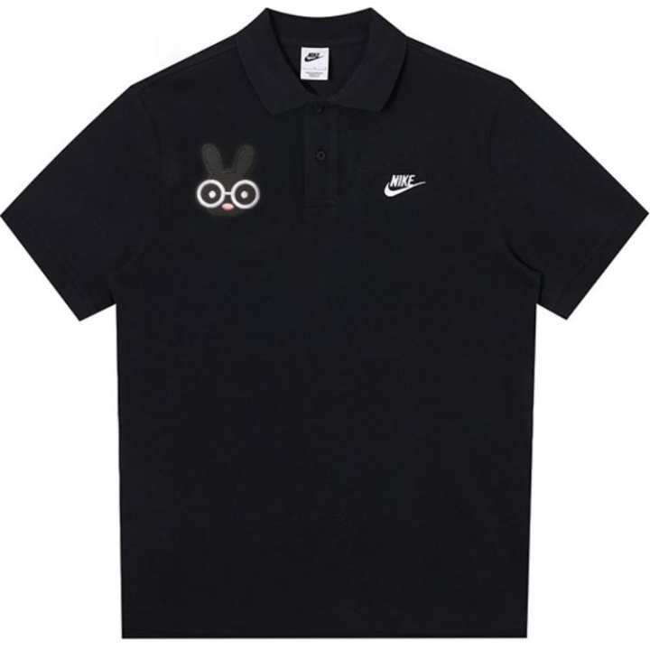 Nike Nike Polo Shirts Unisex Black Polo Collar Moderate Straight Fit