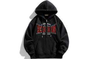 REXSHION Sweatshirts Unisex Hooded Moderate Cardigan