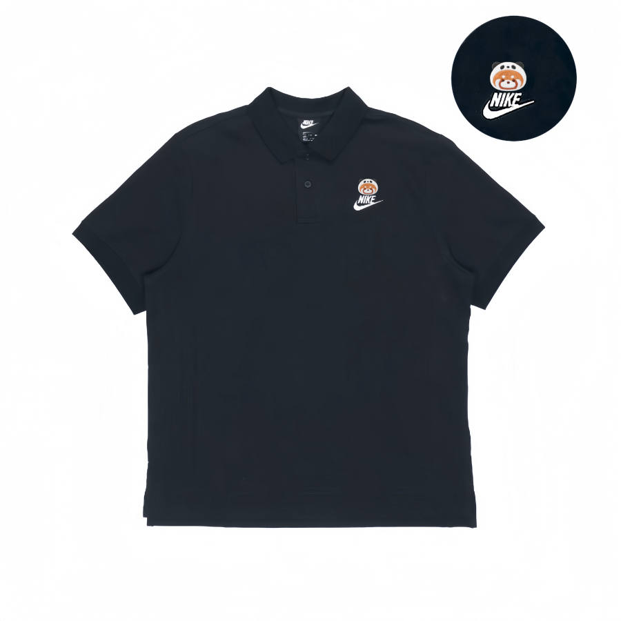 Nike Nike Polo Shirts Unisex Black Polo Collar Moderate Straight Fit