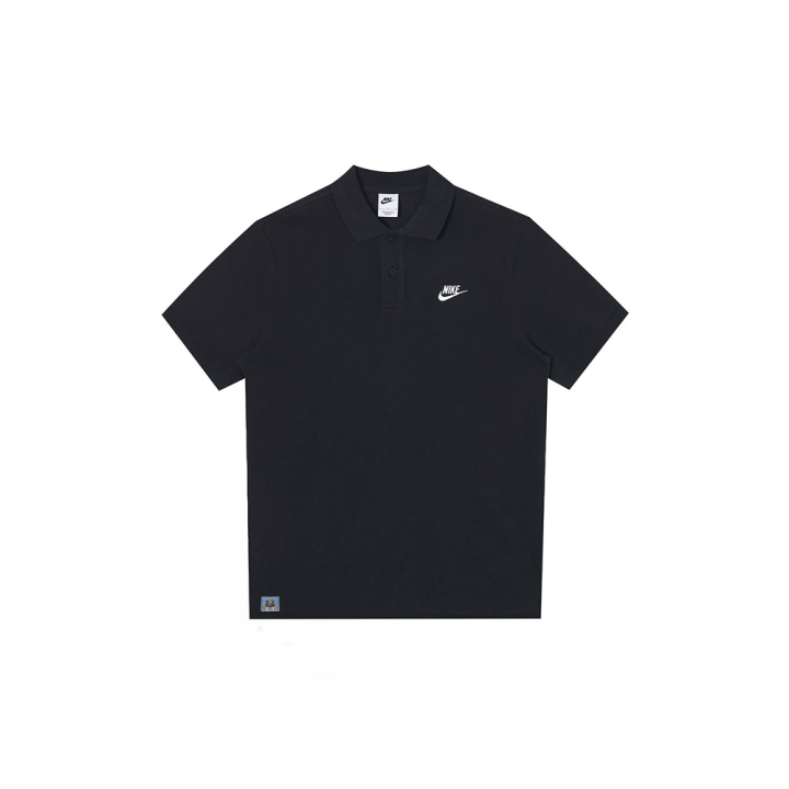 Nike Nike Polo Shirts Men's Black Polo Collar Moderate Straight Fit