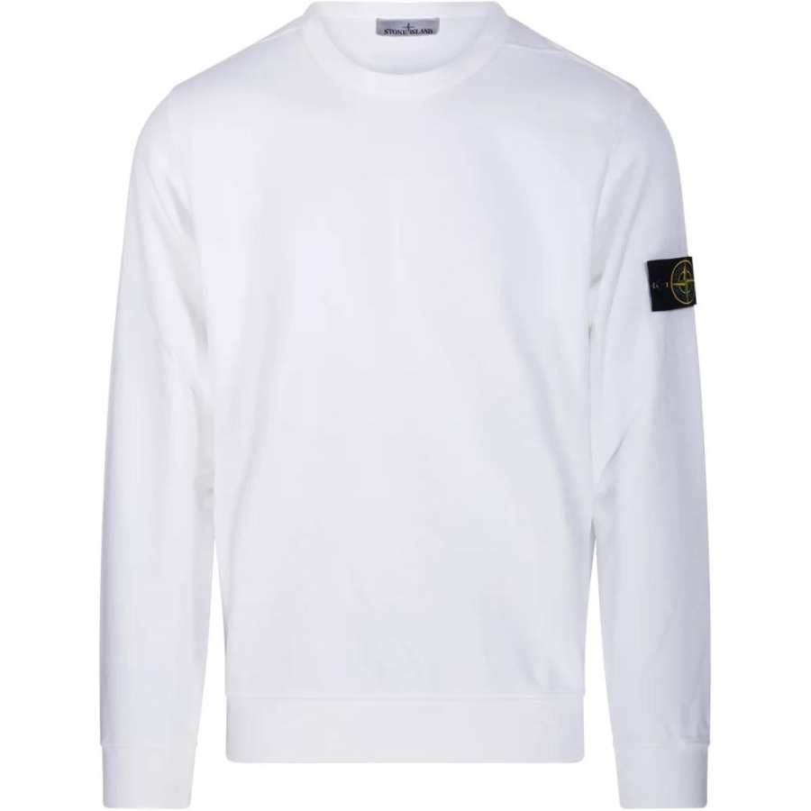 STONE ISLAND Fleece Garment Dyed Crewneck