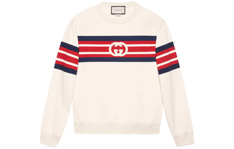GUCCI Men's Cotton Jersey Hooded Sweatshirt Off-White